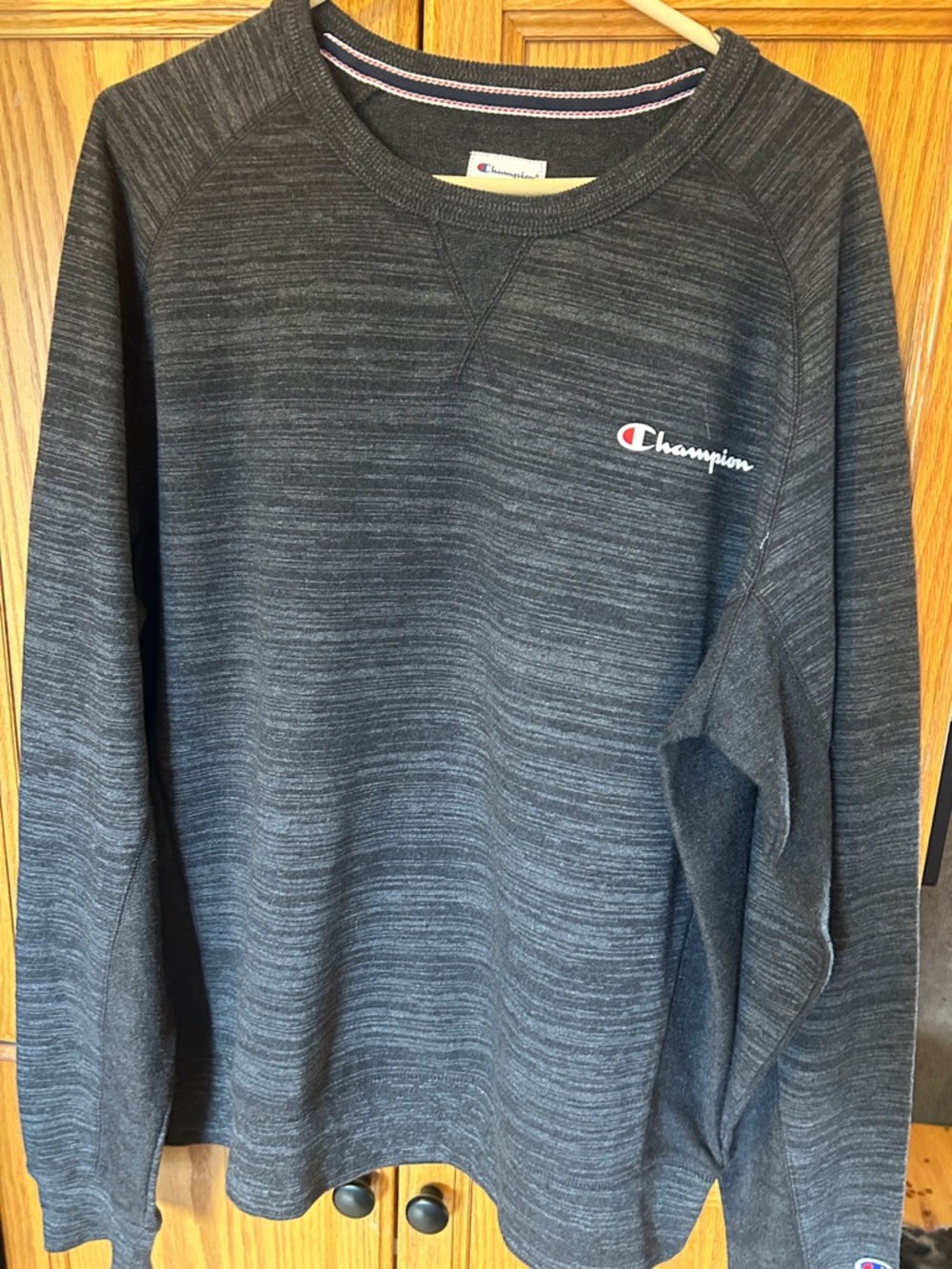 Champion Men's Dark Charcoal Heather Crewneck Sweatshirt